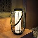 baterysu Large Outdoor Solar Lanterns Hanging Light Waterproof LED Garden Lights solar powered Retro Metal Auto On Off Table Lamp for Garden Patio