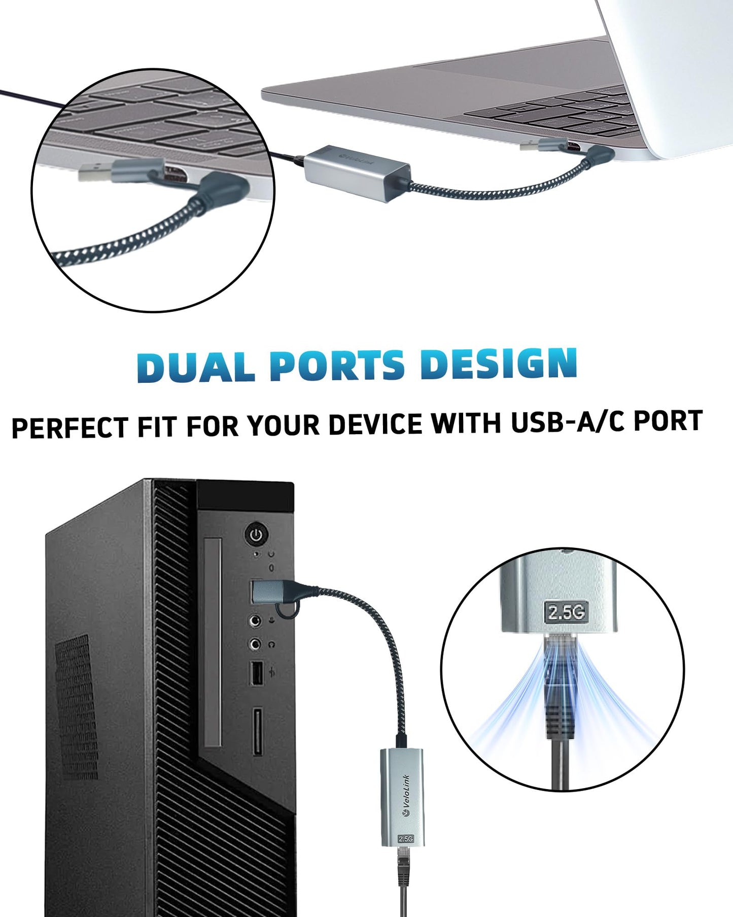 USB A/C to Ethernet Adapter,Ethernet to USB,USBA to RJ45 for Nintendo Switch 2 ,Gigabit Ethernet Adapter, LAN Network for Laptop