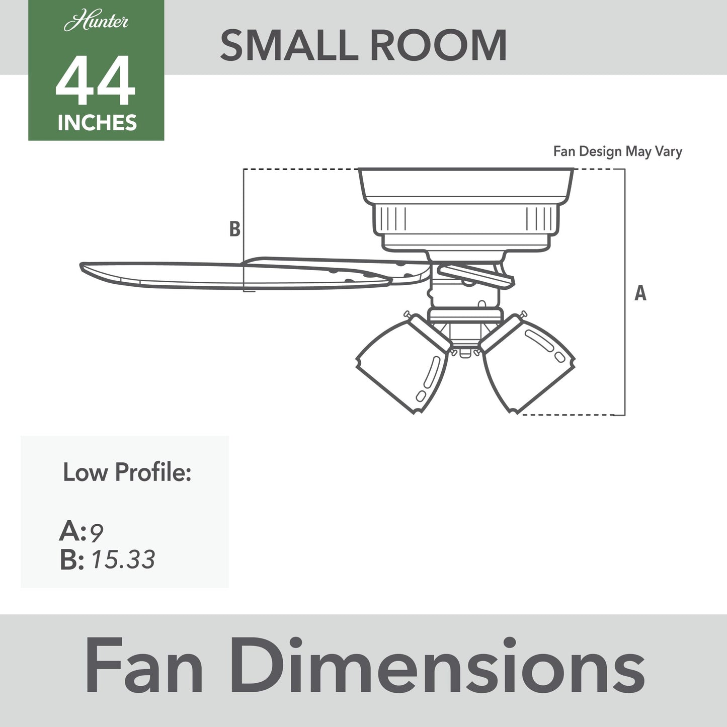 Hunter Fan 44 Inch Noble Bronze Indoor Ceiling fan with LED Light and Pull Chain for Bedroom, Living Room, Office, Basement, Kitchen, Dining Room