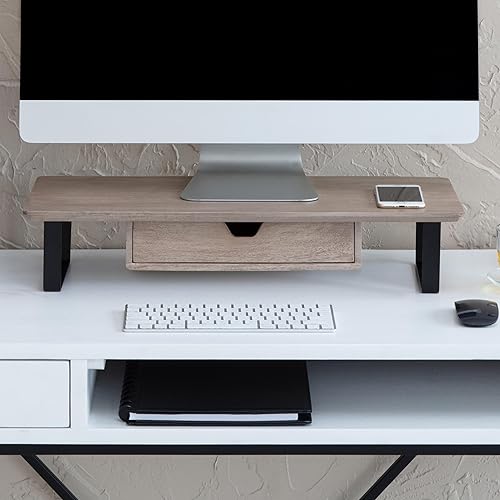 Anji Mountain Monitor Stand - Desktop Organizer & Laptop Riser, Ergonomic Monitor Riser, Space-Saving Monitor Stand for Desk, Durable Construction