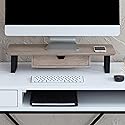 Anji Mountain Monitor Stand - Desktop Organizer & Laptop Riser, Ergonomic Monitor Riser, Space-Saving Monitor Stand for Desk, Durable Construction