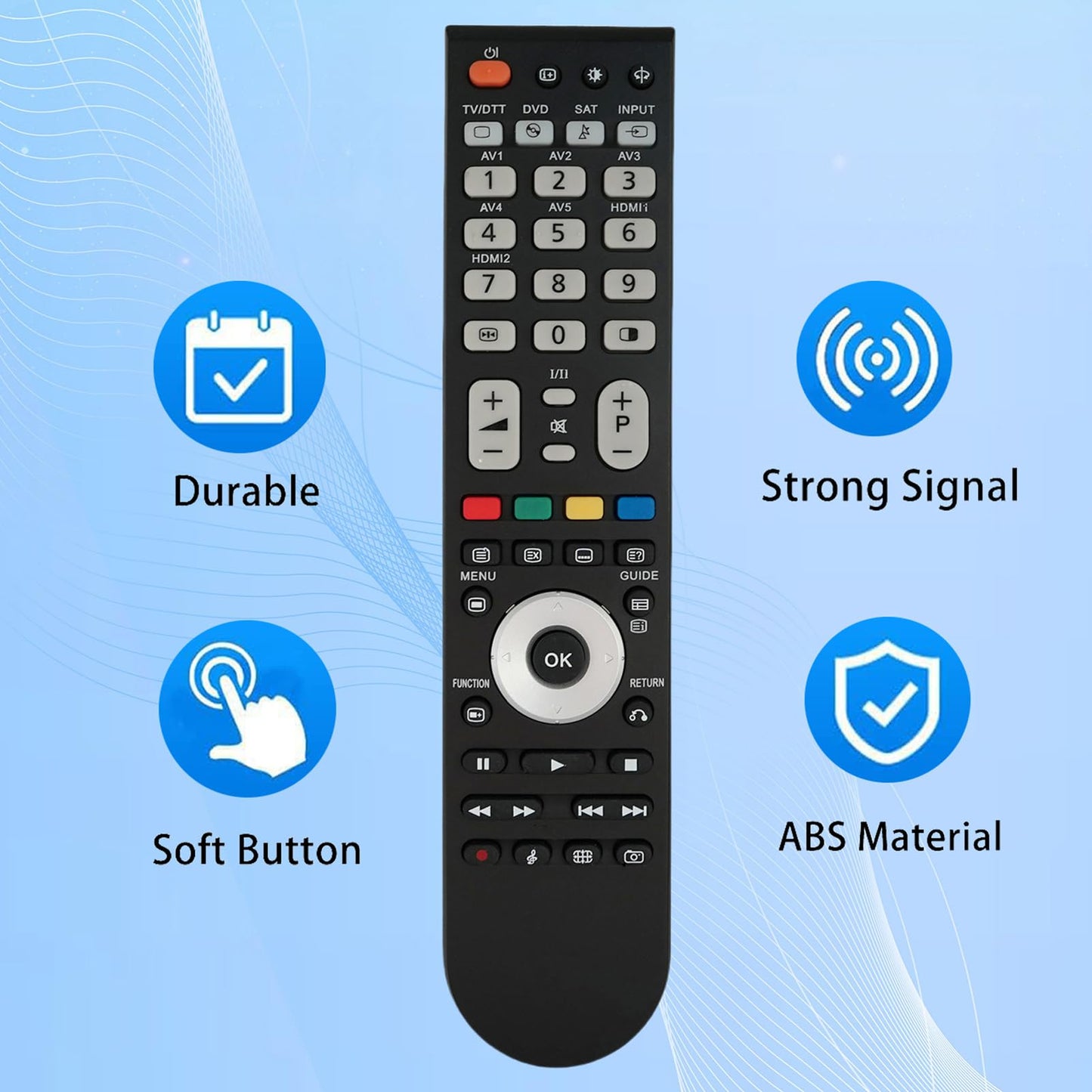 Replacement Remote Control for Hitachi CLU-4373A L32A404 HL02403 L42S601 L47S601 P50S601 L42A404 LE55V707 L40A105E LCD LED HDTV TV