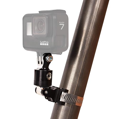 Joes Racing Products Camera Mount Clamp, Clamp-On, Adjustable, Go Pro Camera, Aluminum, Black Anodize, Each, 60200