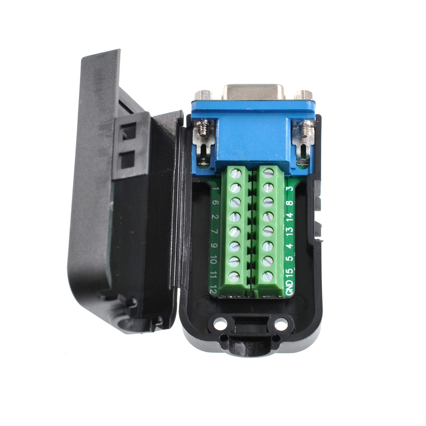 GANASOME DB15 VGA Female Connector Adaptor with Nut Terminal Breakout Board - Enhanced Protection and Easy Wiring