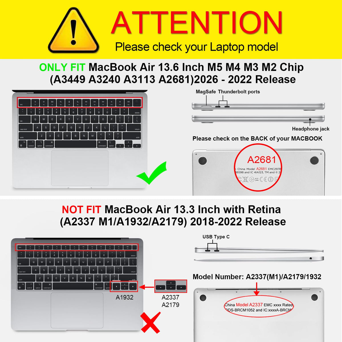 Fintie Rugged Case for MacBook Air 13 Inch, Gray