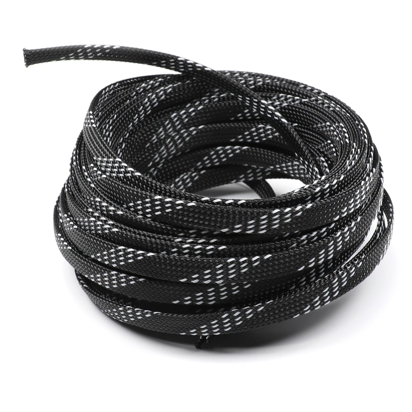 Othmro 32.8ft Length PET Flexible Expandable Braided Cable Sleeves 0.31in Width Wire Loom Sleeving and Organizer Flexible Wire Mesh Sleeves for TV