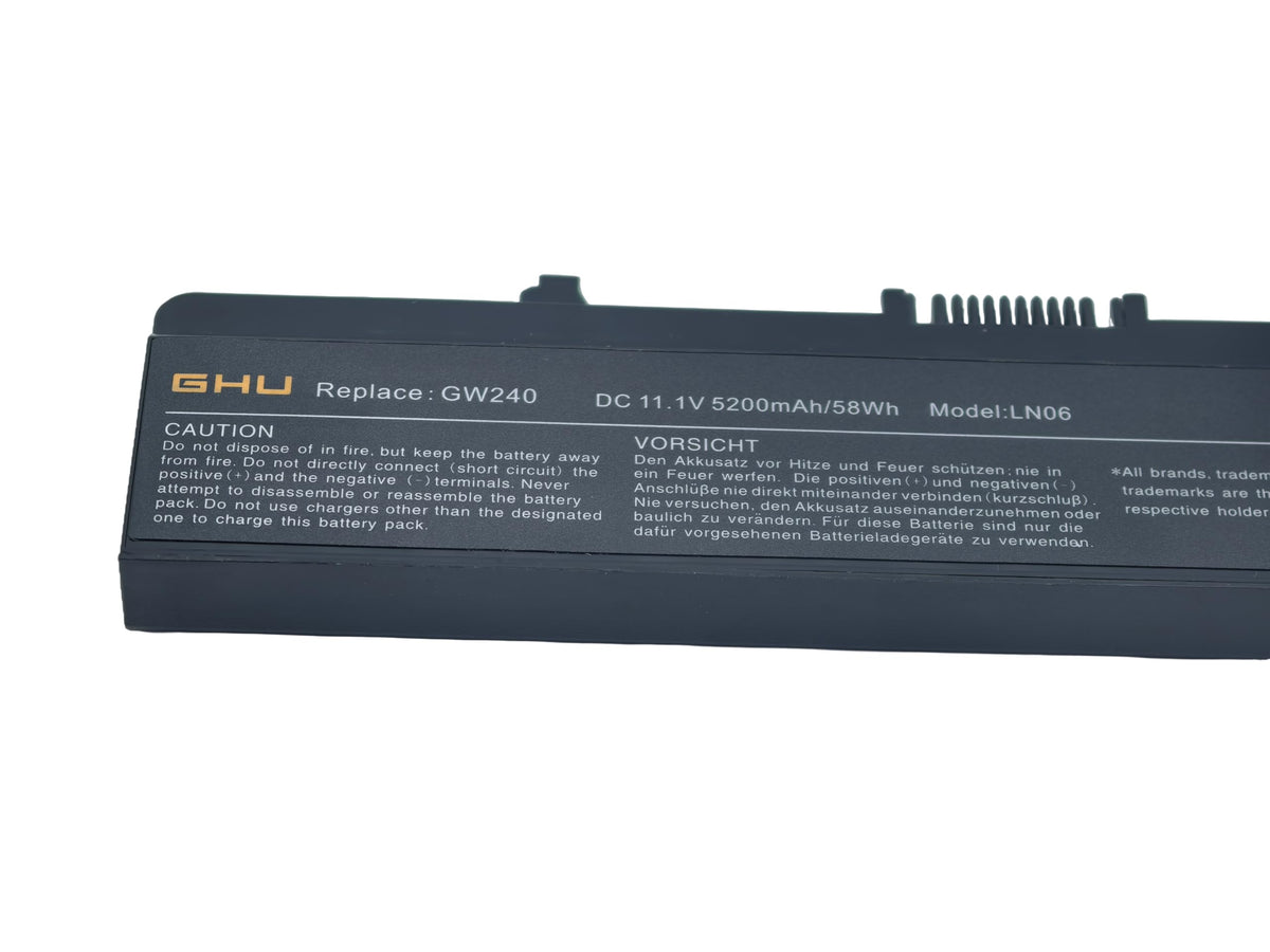 GHU Premium Battery 58Wh Compatible with Dell Inspiring 1545 Module Type X284G RN873 GW240 1525 Recharges Over 500 Times