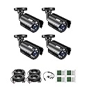 ZOSI 4PK 1920TVL 1080P Security Camera 3.6mm Lens 2MP CCTV Camera Home Security Day Night Waterproof Camera for 1080P/5MP/4K HD-TVI Analog DVR System