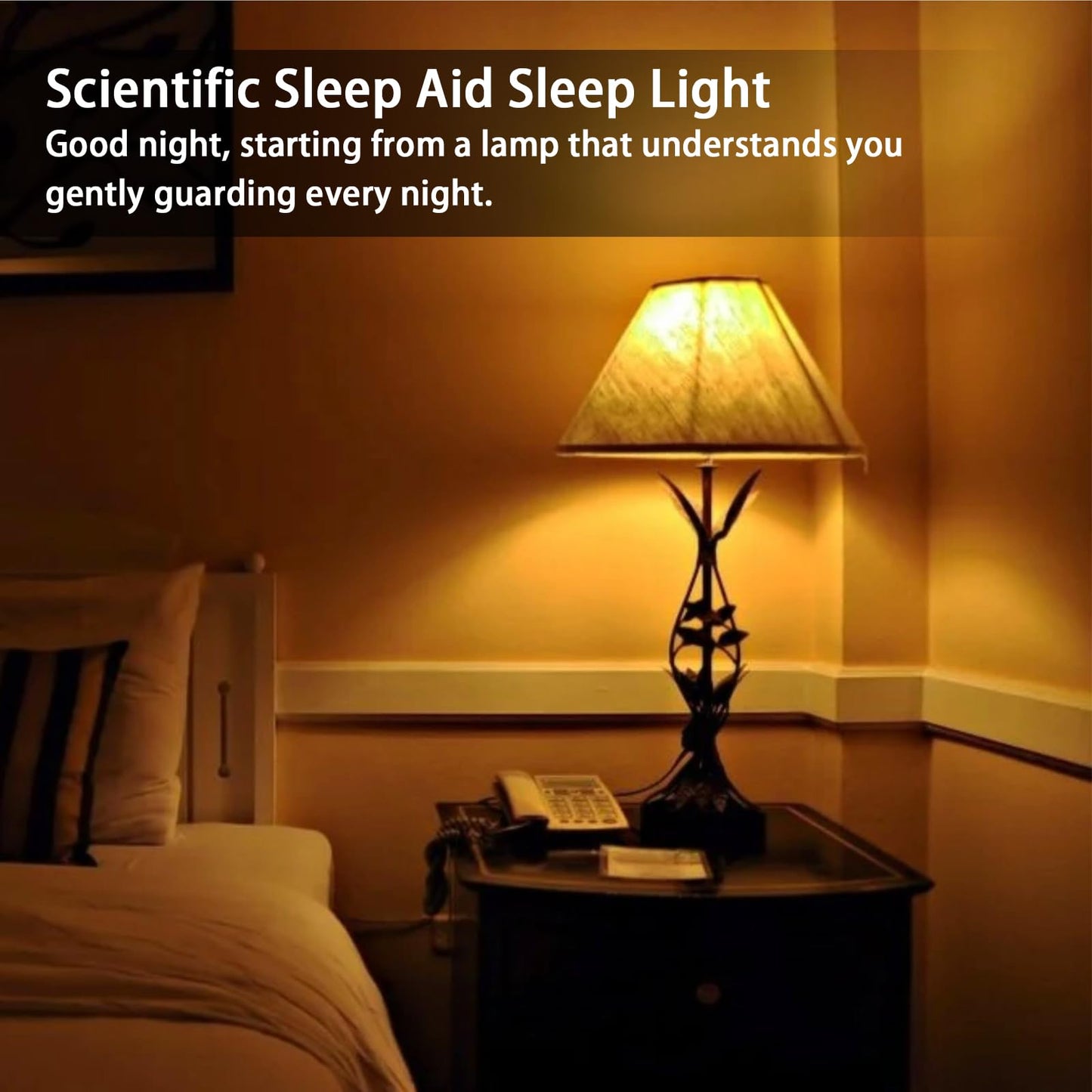 mfxmf Sleep Light Bulb 2 Pack Dimmable A19 9W 1800K Warm Light Bulbs