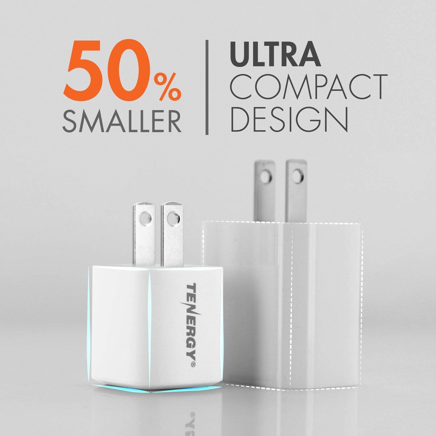 Tenergy USB-C Charger with PD 20W, Fast Charging iPhone 12/12 Mini / 12 Pro Max / 11, Galaxy, Pixel 4/3, iPad Pro (Cable not Included)