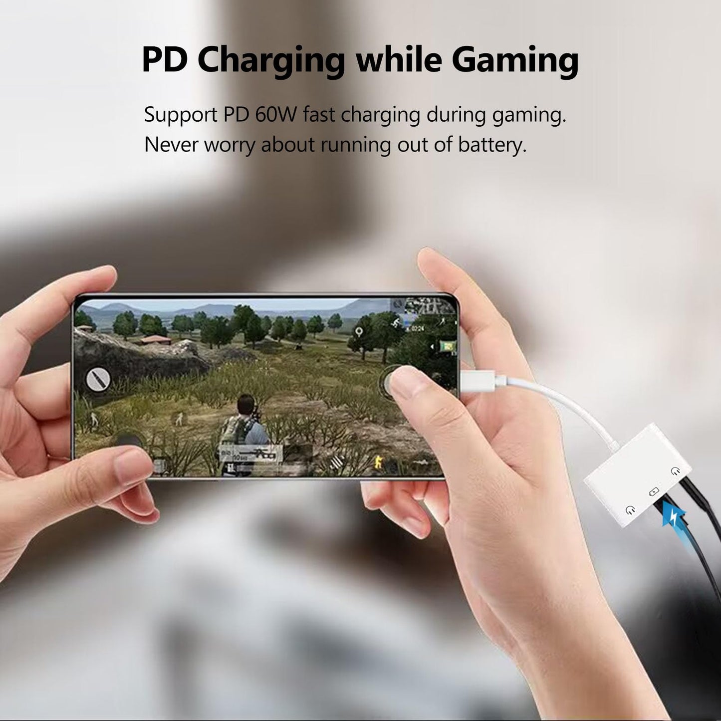 USB C to Dual 3.5mm iPhone Headphone Adapter, 3-in-1 USB C to 3.5mm Audio Adapter with PD 60W Fast Charging, Aux to USB C Dual Headphone Splitter