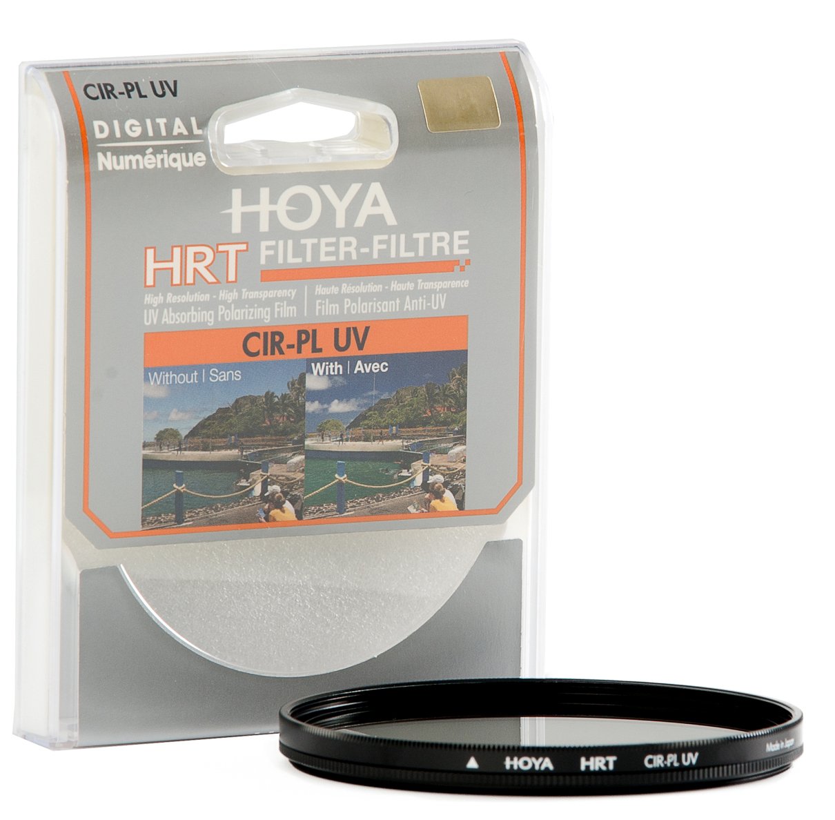 Hoya Circular Polarizer Filter (HRT CIR-PL UV) - 77mm Polarizing Filter with UV Absorbing Glass, High-Rate Transparency Film for Camera Lens