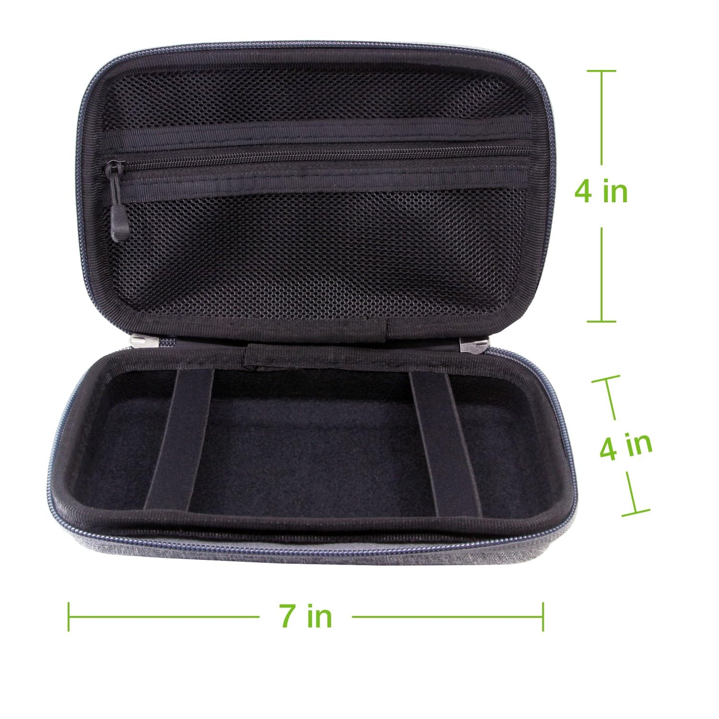Cellet Hard EVA Case for External Hard Drive, Power Bank, Smartphones, Mesh Pockets (BLACK)