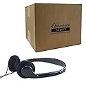 Soundnetic SN09 Bulk Headphones 50 Pack - Disposable Stereo Classroom Headphones, Black - Affordable for Schools, Testing, Libraries