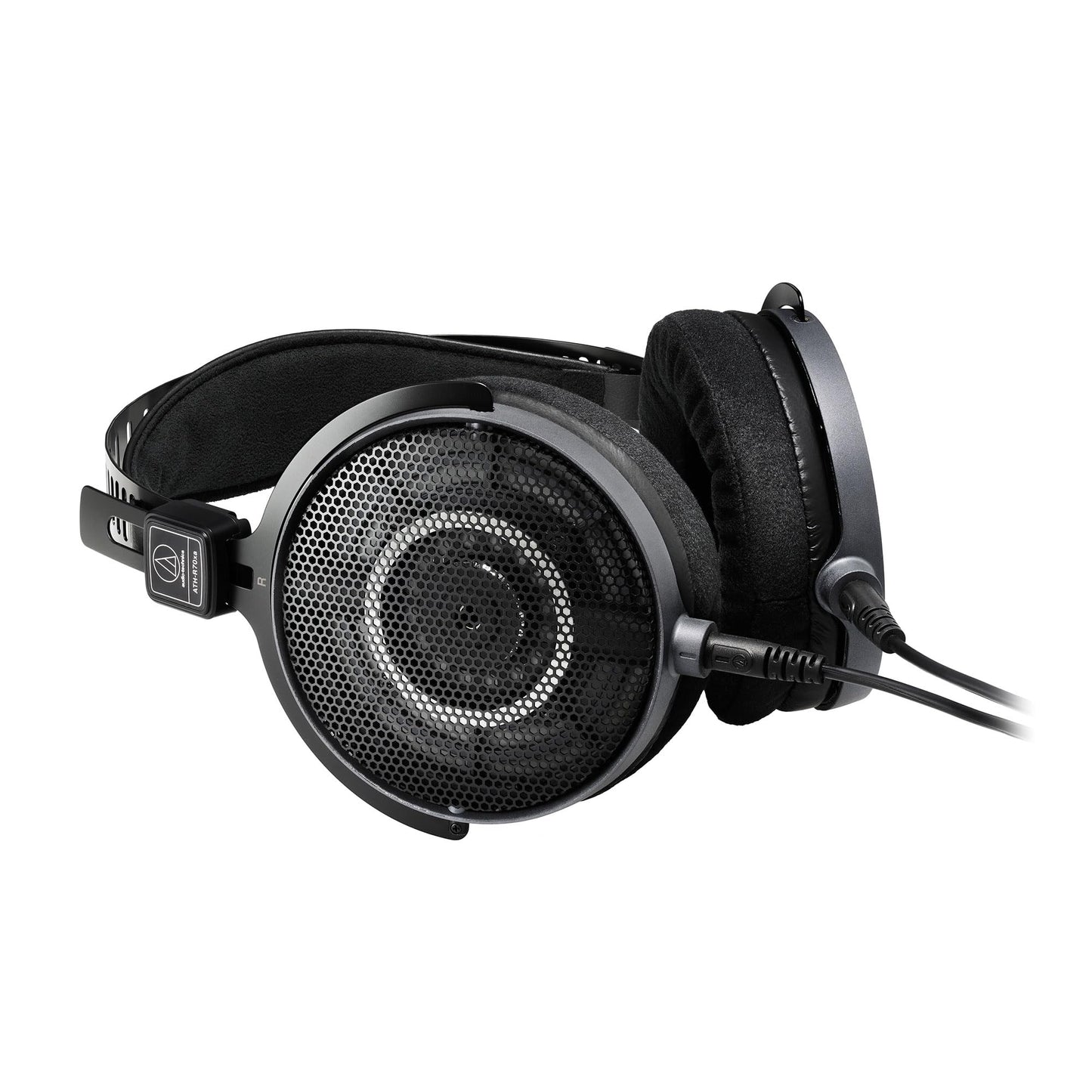 Audio-Technica ATH-R70xa Professional Open-Back Reference Headphones - Black Bundle with Case, Stand, Cable, and Austin Bazaar Polishing Cloth