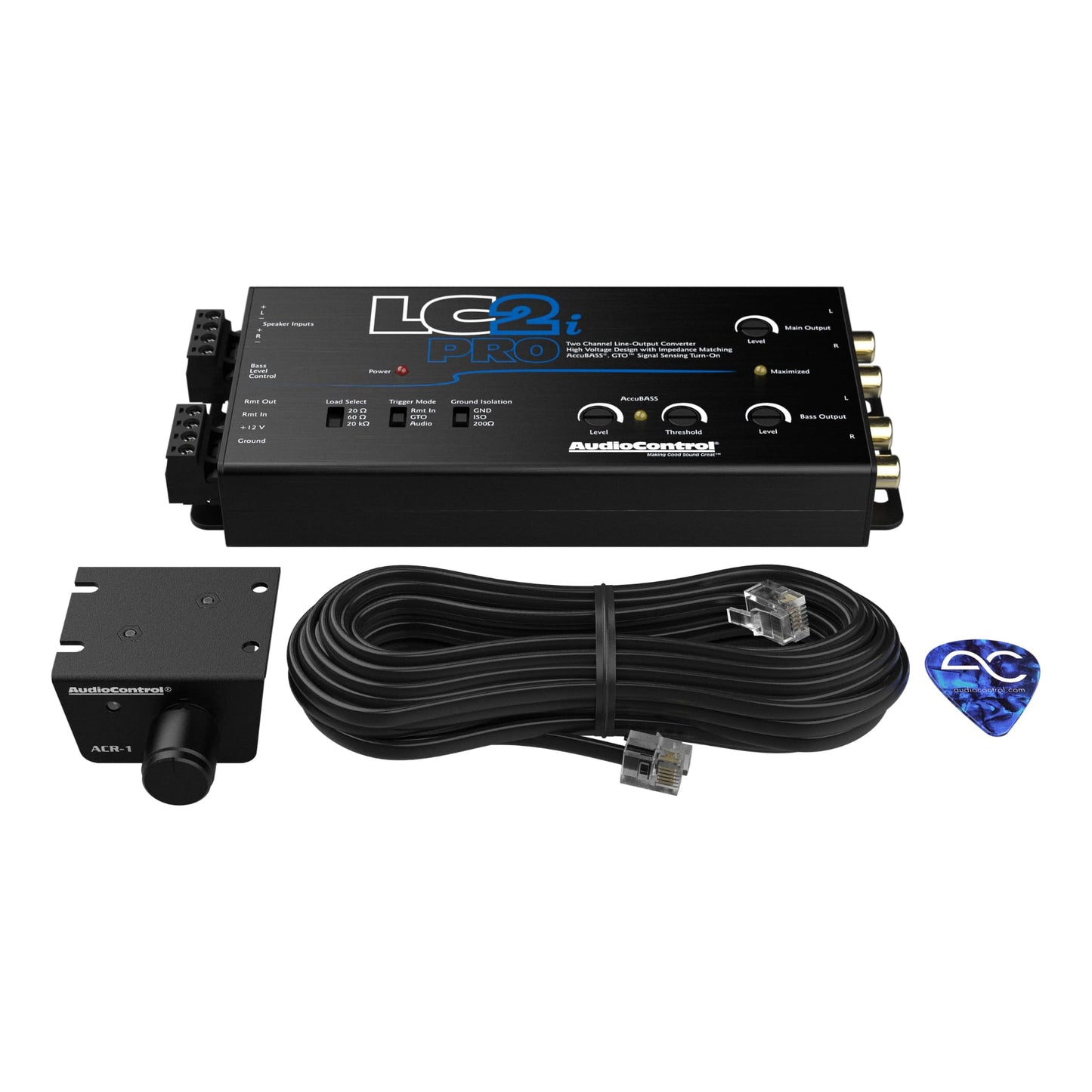 AudioControl LC2i PRO 2-Channel Active Line Output Converter with AccuBASS for Adding Subwoofers, Amplifiers to Factory Car Audio Receiver Head Unit