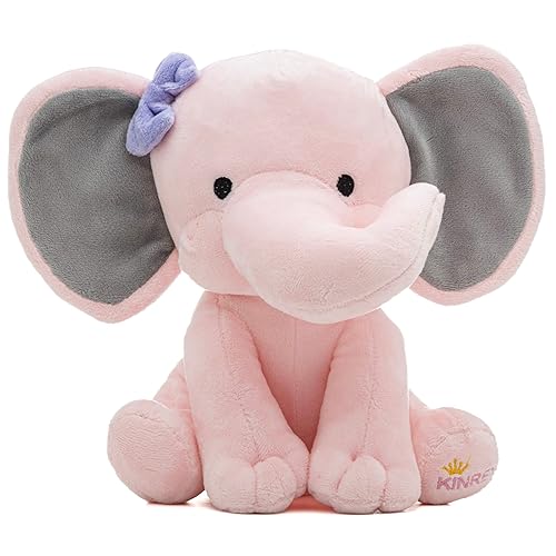 KINREX Elephant Stuffed Animals - Stuff Animal Plush Toy for Babies Girls Boys, Elephants Plushie Teddy Bear Toys for Birth Stats Baby Shower Infant…