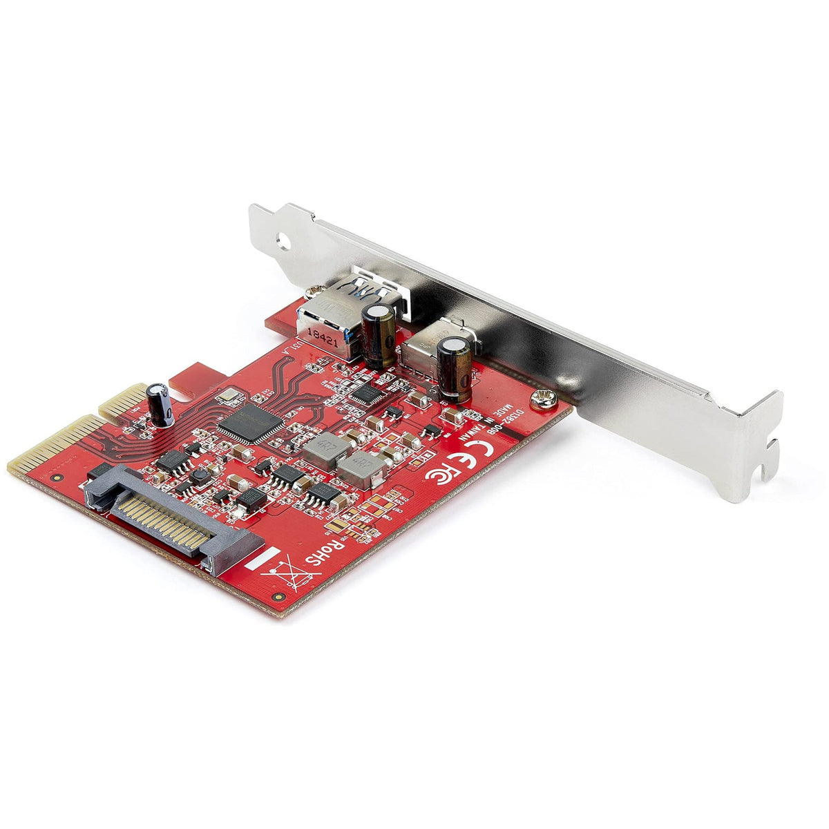 StarTech 2-Port 10Gbps USB-A & USB-C PCIe Card, Windows, TAA (PEXUSB311AC3)