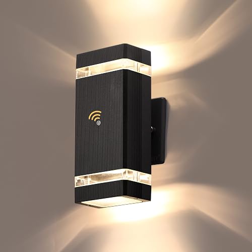 LMP Dusk to Dawn Outdoor Lighting, 5W LED Exterior Lighting Fixtures, IP65 Waterproof Wall Sconce Lights for Outside House, Porch, Garage and Front