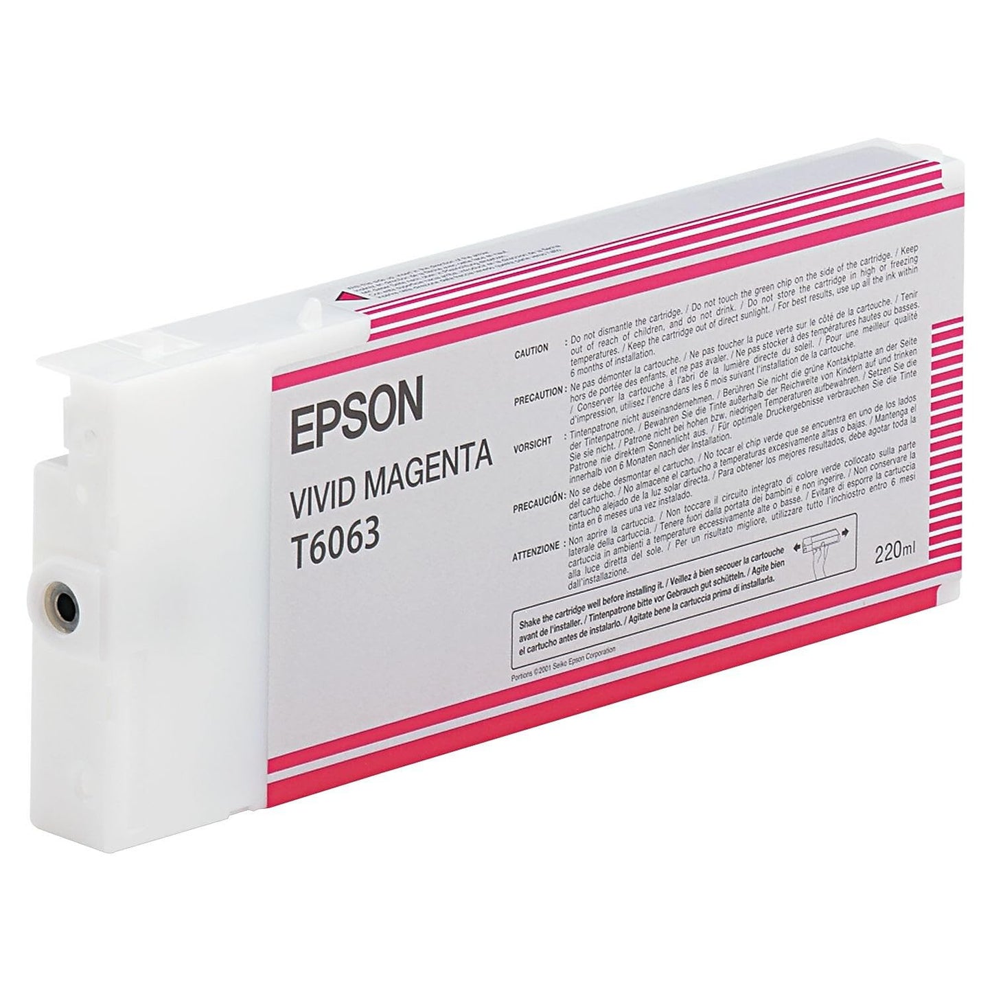 Epson VIVID MAGENTA INK CART 220MLFOR STYLUS PRO 4800 & (Computer / Printer Ink & Toner)