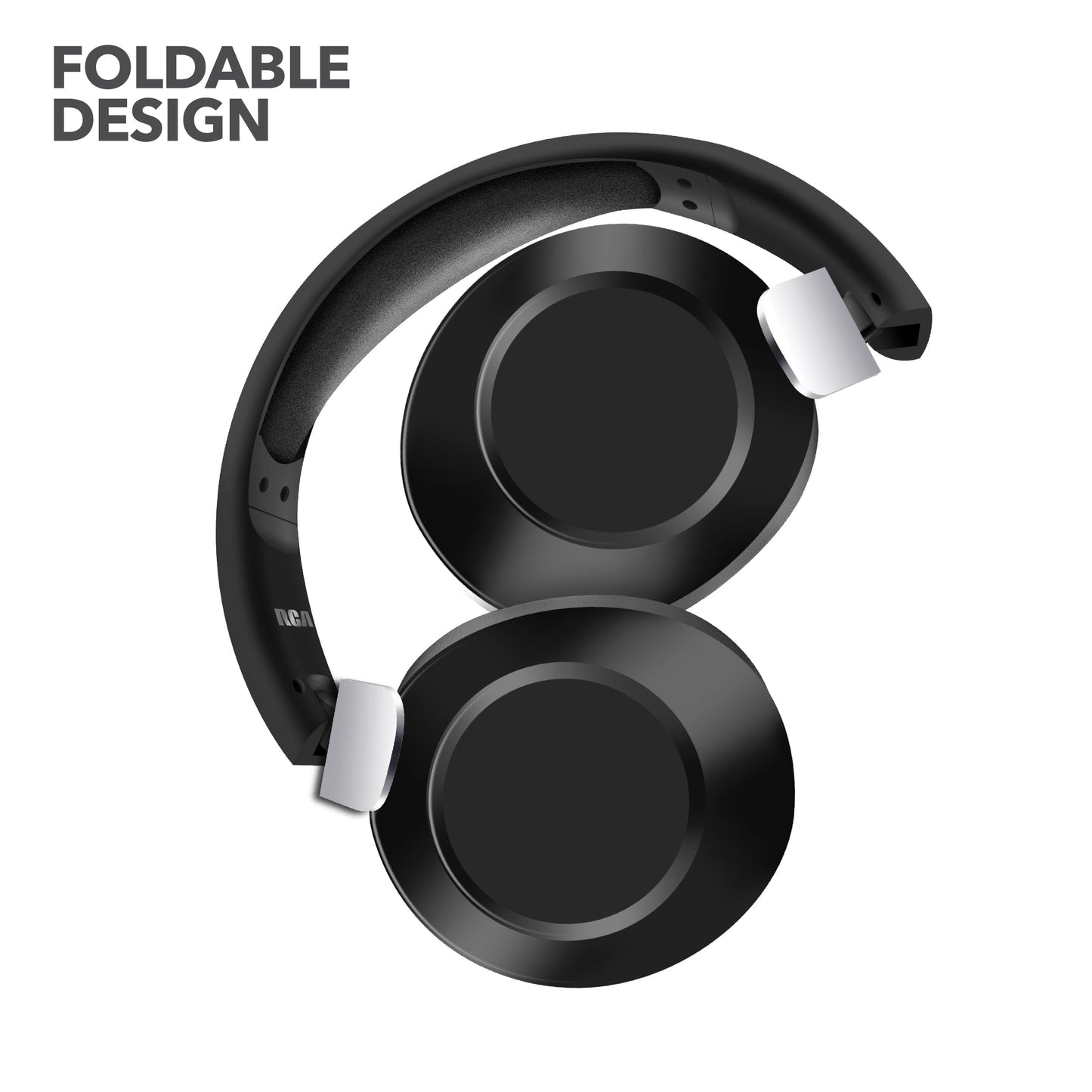 RCA Wave-54 Wireless Over-Ear Bluetooth Headphones, Hi-Res Audio, Deep Bass, Noise Cancelling, Bluetooth 5.3, Foldable Headset with Mic, 12H…
