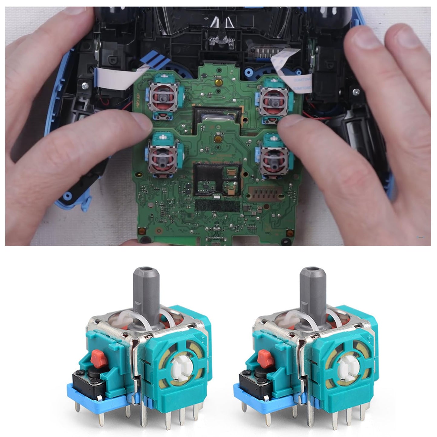 21Pcs Dualshock Accessories Repair Replacement Compatible with P S-4 for Dualshock 4