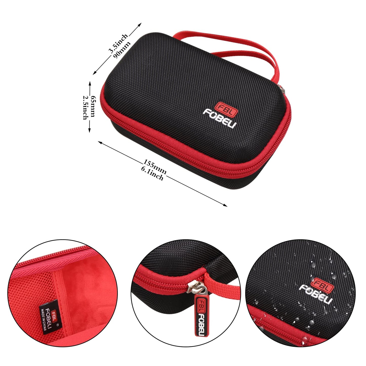 FBLFOBELI EVA Hard Carrying Case Compatible with OM SYSTEM Tough TG-7 / OLYMPUS Tough TG-6 / TG-5 / TG-4 Underwater Digital Camera (Case Only)