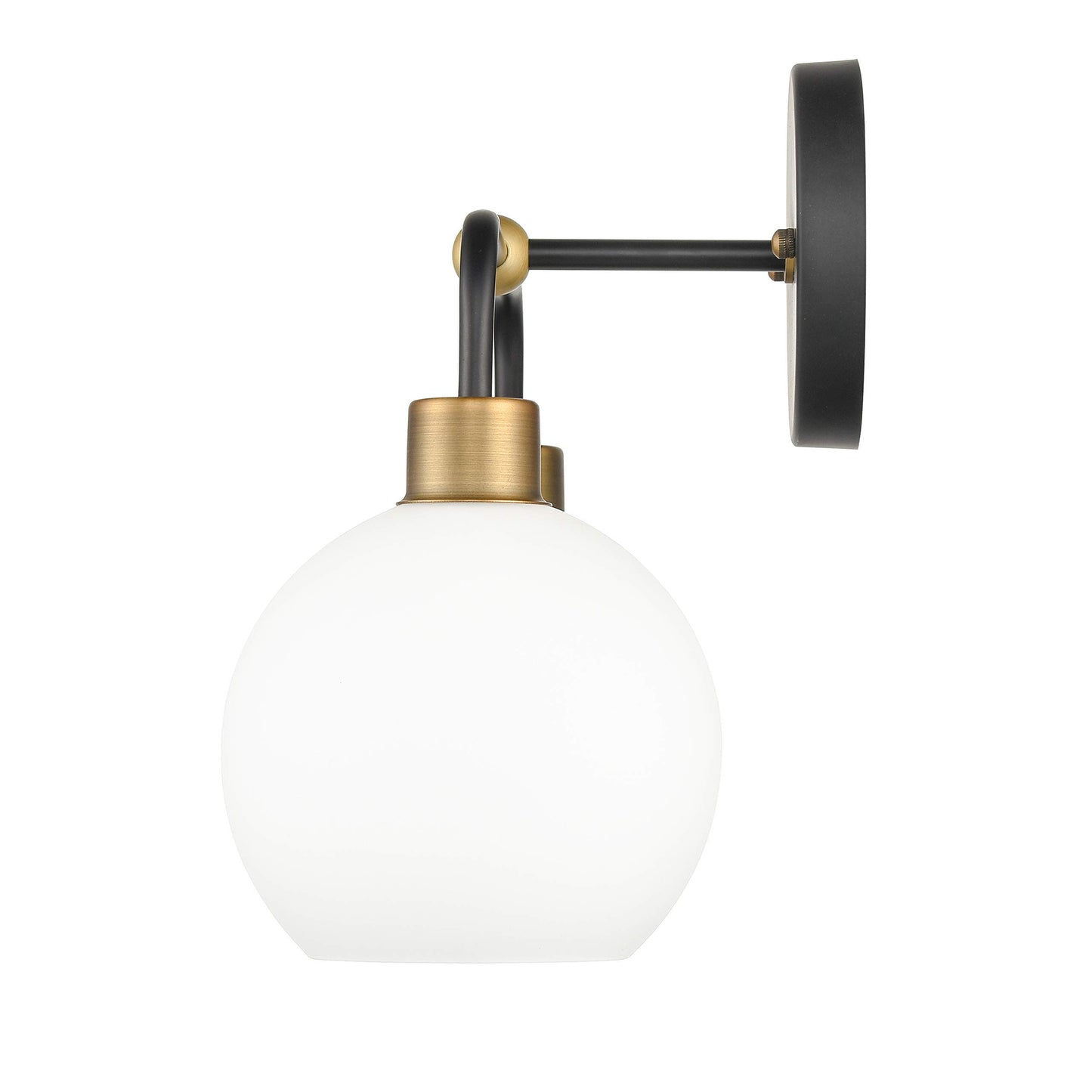 Linea di Liara Lukasa Modern Bathroom Vanity Lights Fixtures 2-Lights Over Mirror Lighting Matte Black and Gold Vanity Lights for Bathroom Light