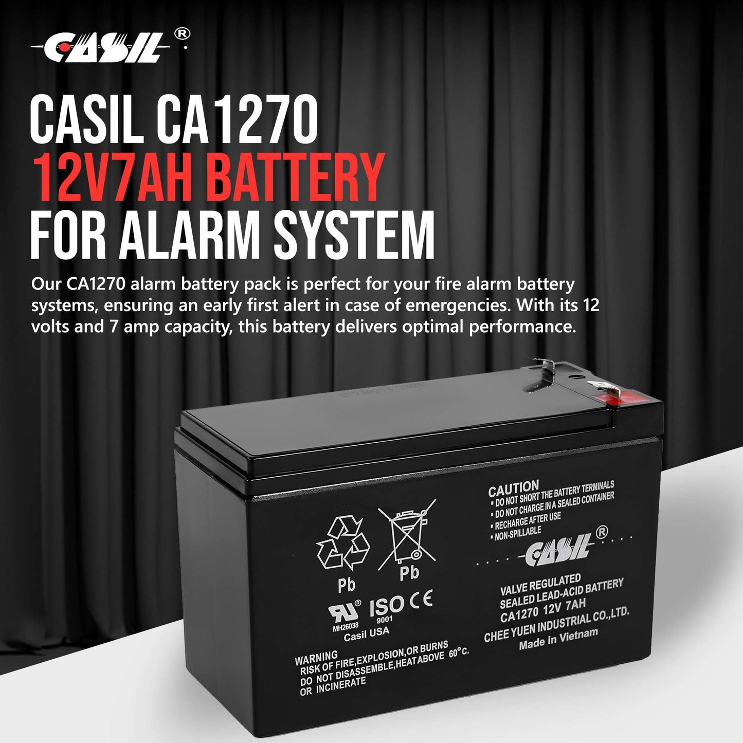Casil 12V 7Ah Replacement Battery Compatible with Baace CB7-12