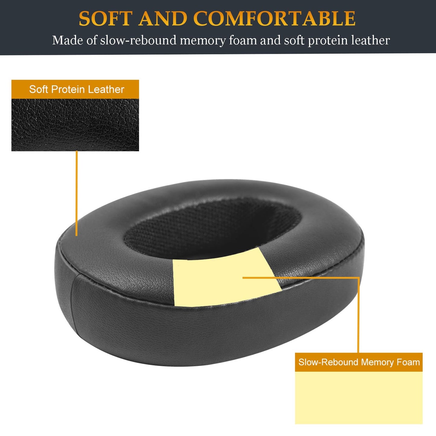 Crusher Evo Earpads Replacement Headphones Ear Pads Hesh ANC/Hesh Evo Ear Muff Parts Compatible with Skullcandy Crusher ANC/Crusher Evo/Crusher