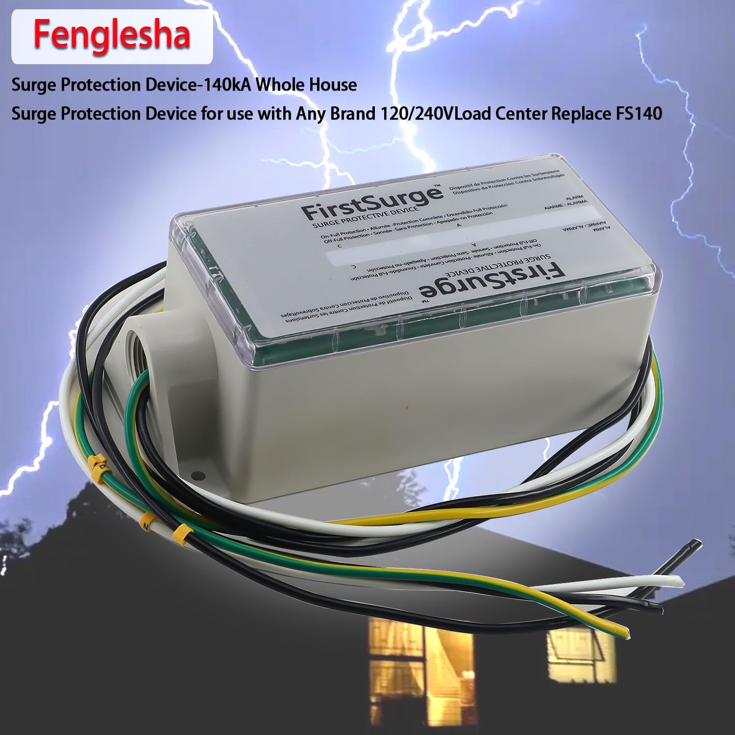 FS140 Surge Protection Device 140,000 Amps Whole House Surge Protection Device for use with Any Brand 120/240V Load Center