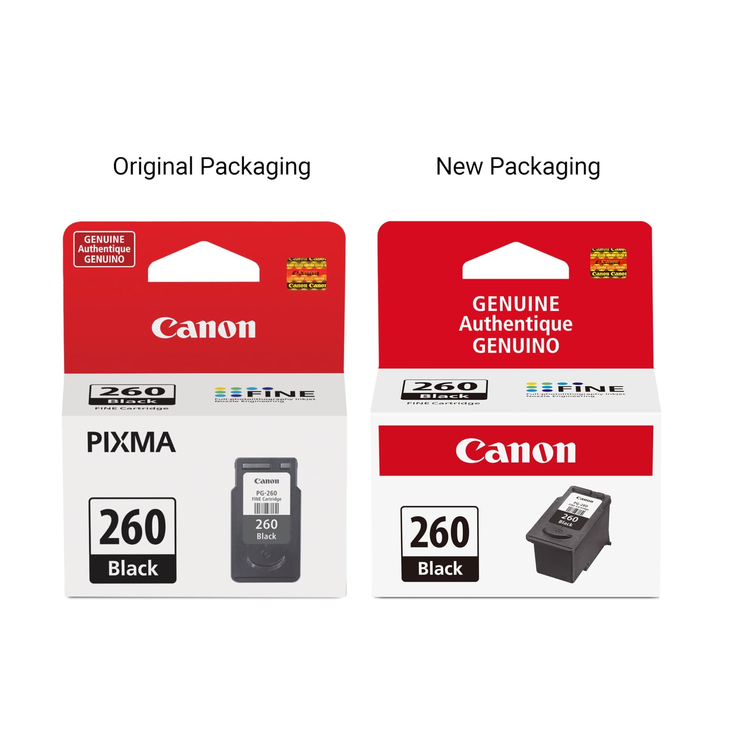 Canon PG-260 Genuine Black Ink Cartridge, Compatible with TS5320/6420/6420a,TR7020/7020a