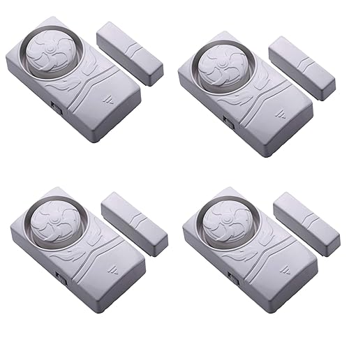 Wireless Home Security burglar alarm, Magnetic Sensor Door Window Alarm, Super Loud 110dB, Pool Door Alarm for Kids Pack of 4