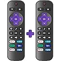 2 Pack Replacement Remote Control Only for Roku TV, Compatible with TCL Roku/Hisense Roku/Onn Roku Series Smart TVs (Not for Roku Stick, Box or