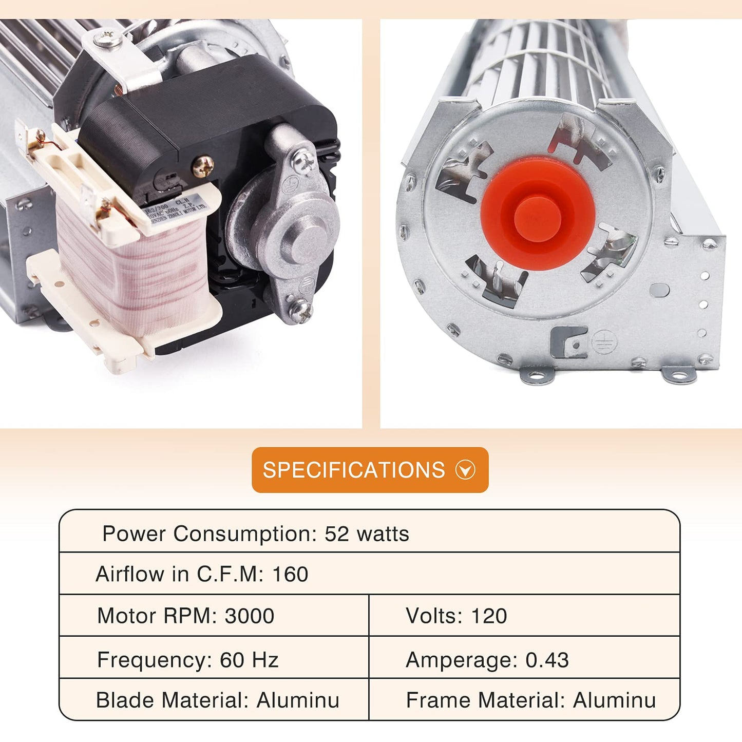 Adviace BKT BK Blower Fan Kit for Desa Tech, FMI, Vanguard, Vexar & Astria Fireplaces, GA3650 GA3700 GA3750 GA3650T GA3700T GA3750A Fireplace Blower