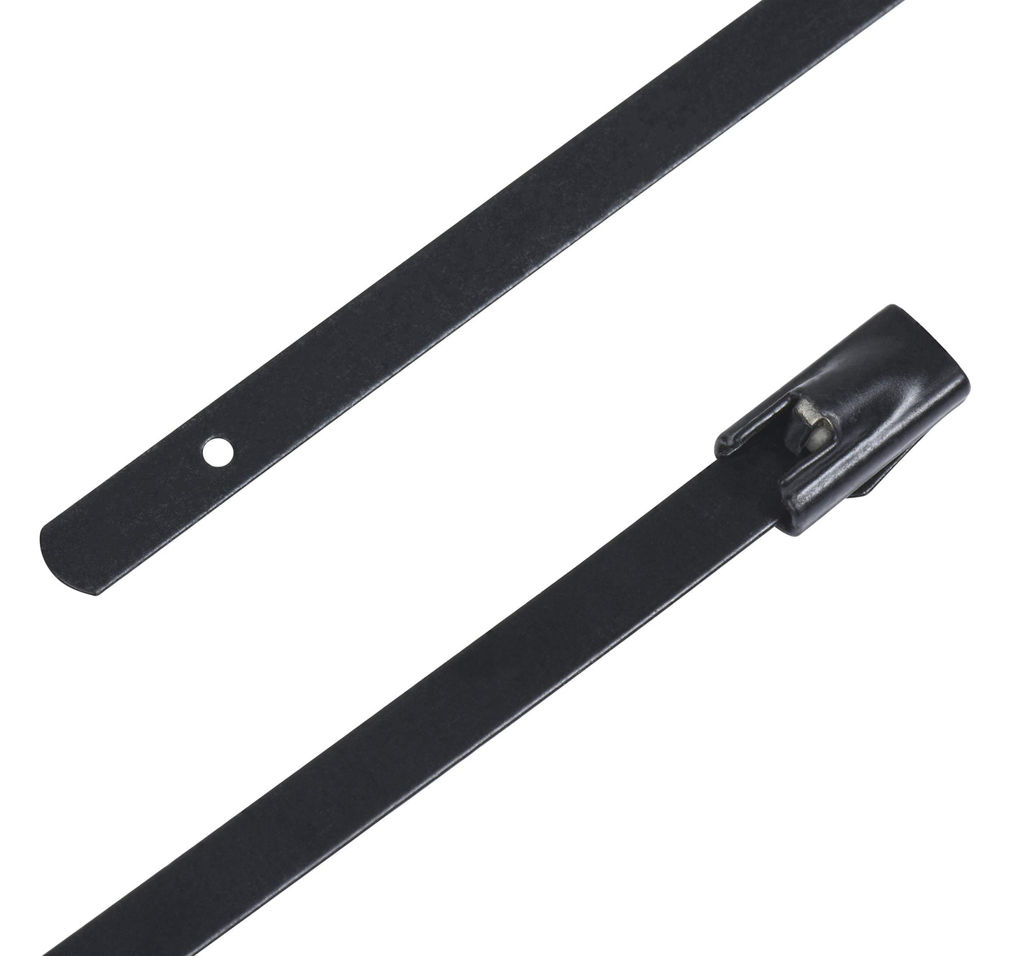 Supreme Cable Ties 6 Supreme Black Polyester Coated 316 Stainless Steel Cable Zip Ties, 150 lb, (100 Piece)