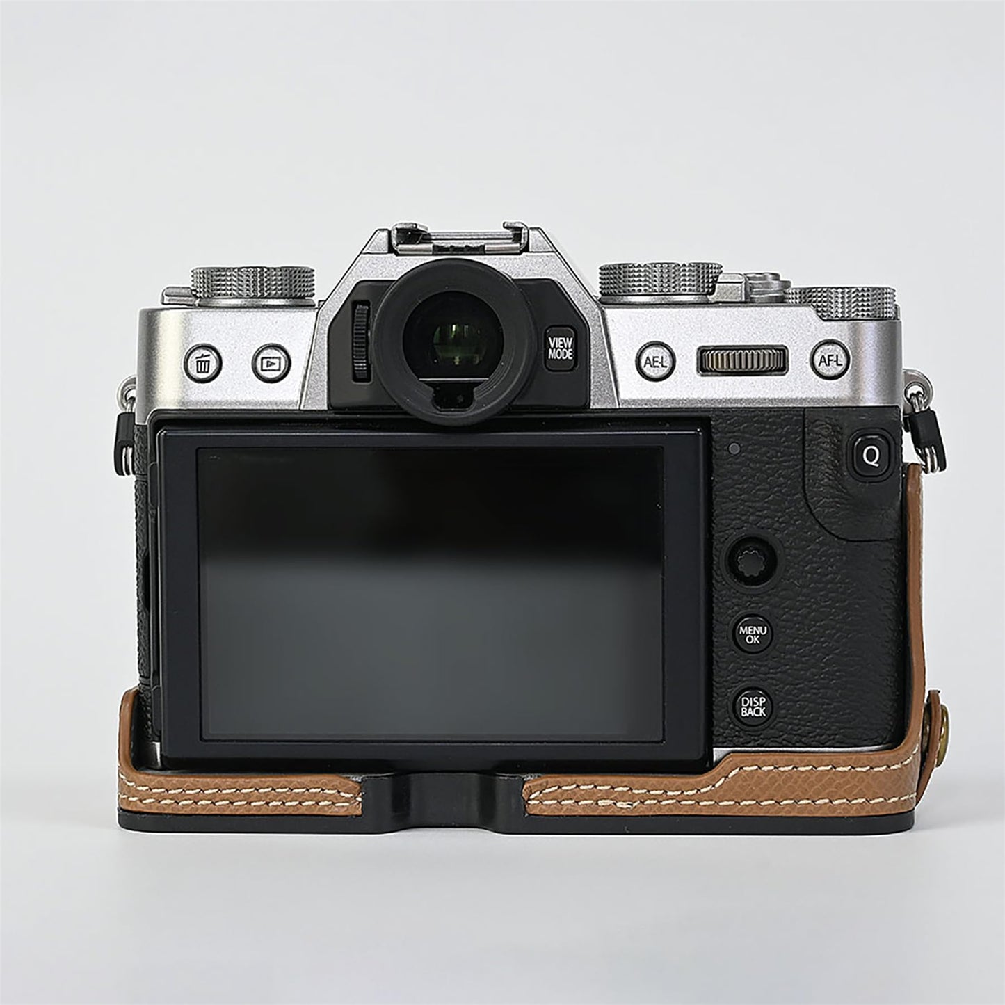 BMAOLLONGB X-T30 III/II Case, Handmade Carbon Fiber PU Leather Half Camera Case Bag Cover Bottom Opening Version for Fujifilm XT30 X-T30 III/II