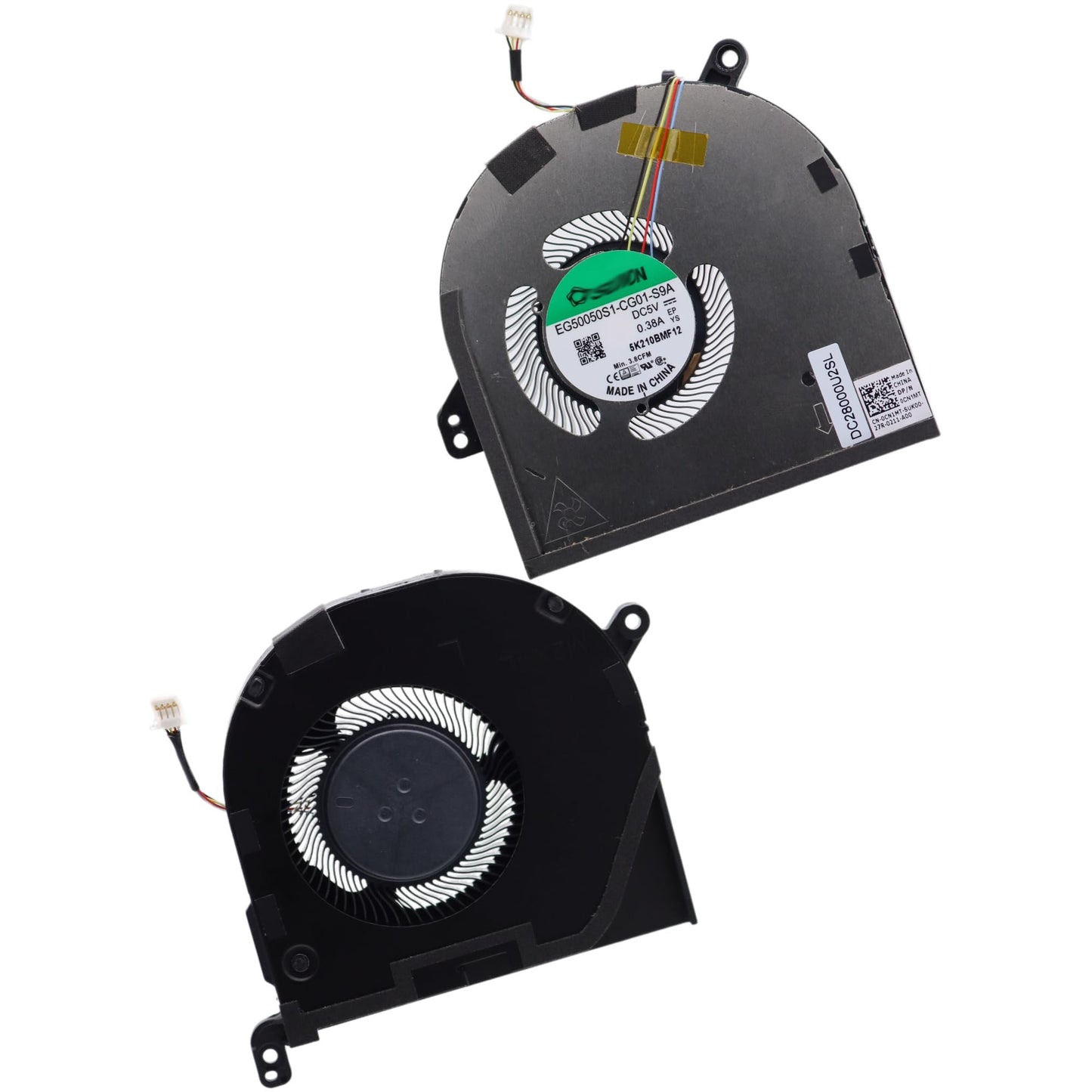 Deal4GO CPU Cooling Fan FK50V 0FK50V w/GPU Graphics Fan CN1MT 0CN1MT Replacement for Dell XPS 15 9510 9500 Precision 5560 5550