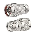 MOOKEERF 2 Pack N Male to UHF Female SO-239 Connector Adapter N Connector to PL-259 SO239 RF Coaxial Cable Adapter