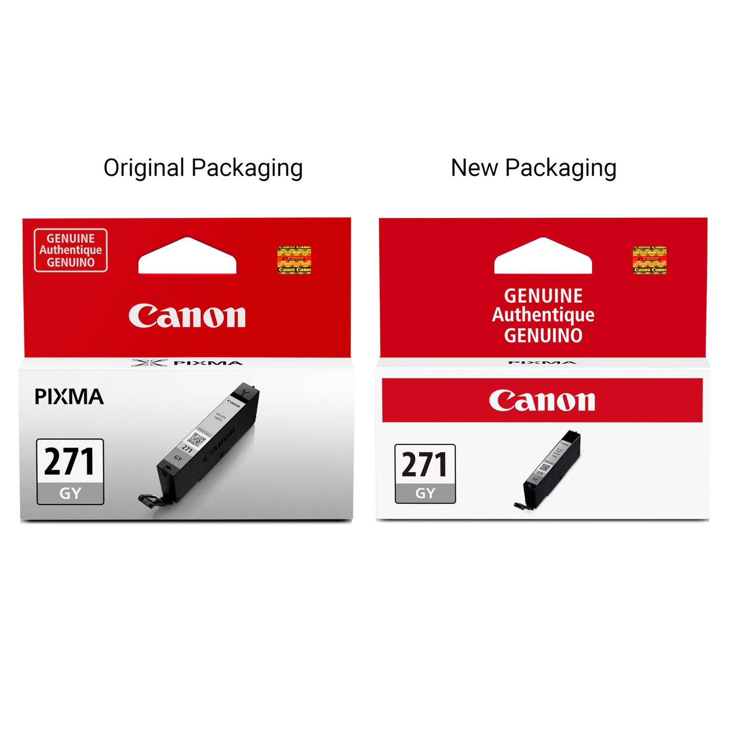 Canon CLI-271 Genuine Gray Ink Tank, Compatible with MG7720, TS8020, and TS9020 Printers