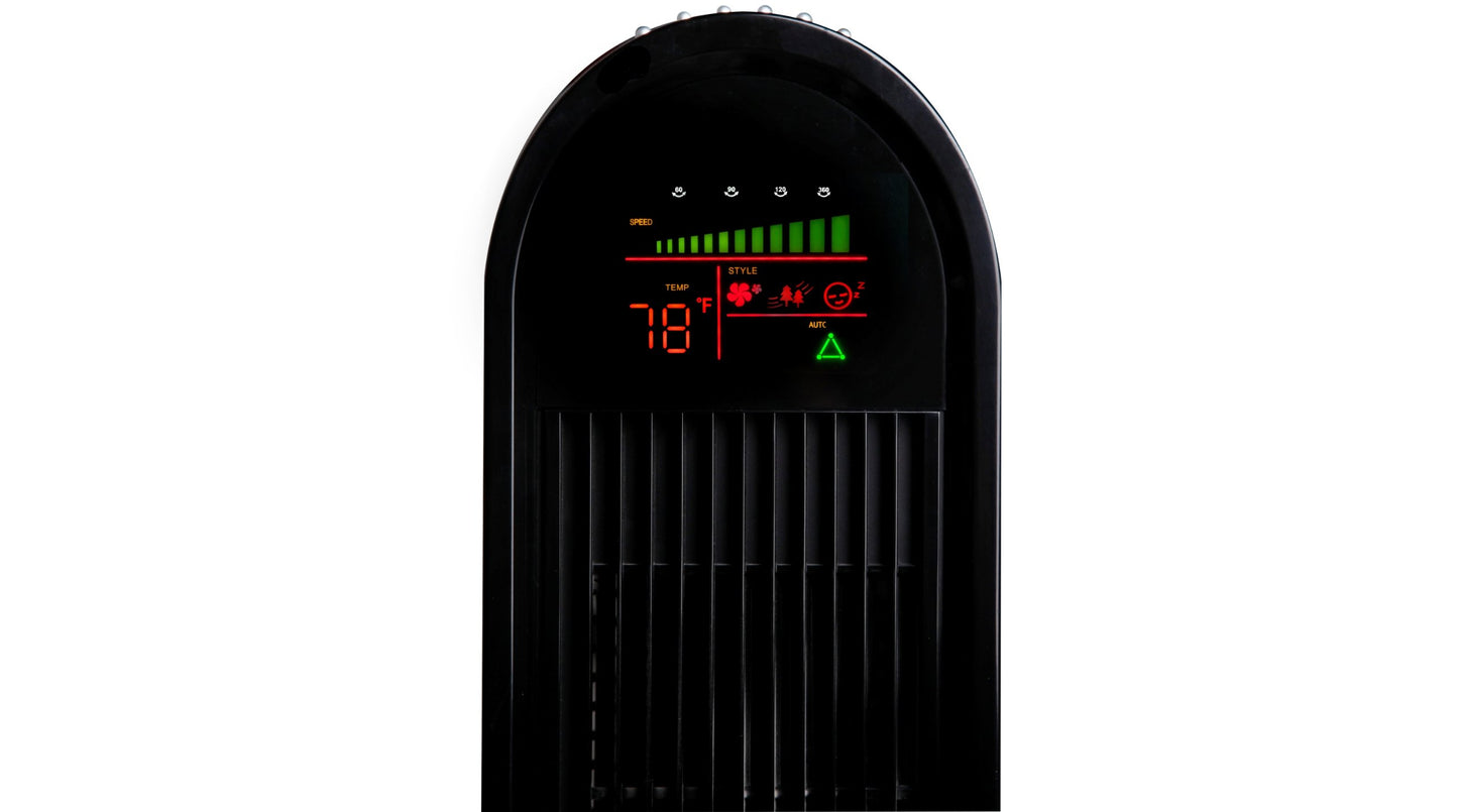 Ozeri 360 Oscillation, Micro-Blade Noise Reduction Technology Tower Fan, Black, Model:OZF5
