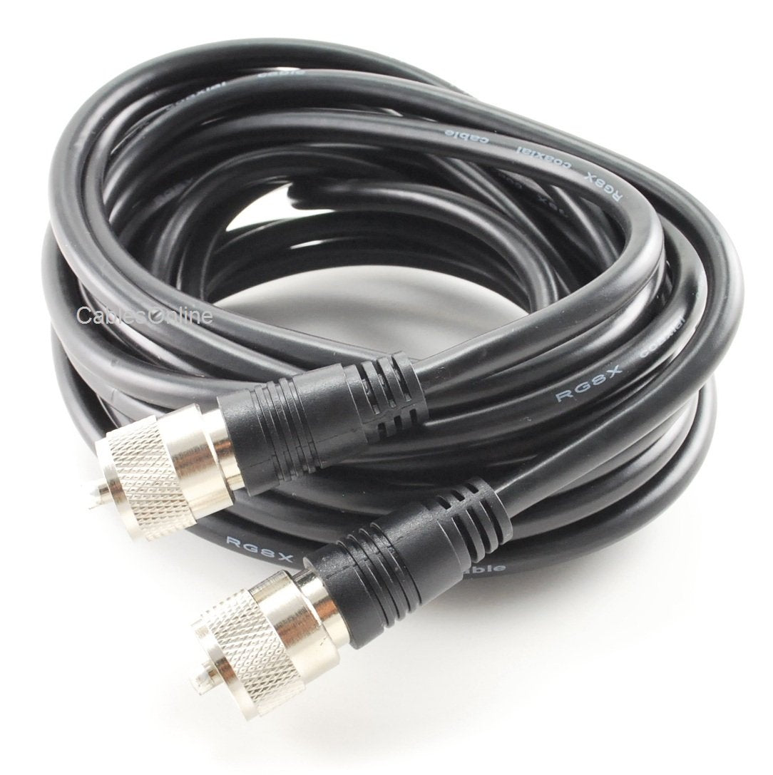 CablesOnline, 20ft RG8x Coax UHF (PL259) Male/Male 50 Ohm Antenna Cable, R-U020