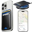 Wtuhu MagSafe Wallet with Full Find My Slim RFID-Blocking Vegan Leather Phone Wallet Portable Dual-Pocket 5 Cards Holder Strong Magnetic for iPhone