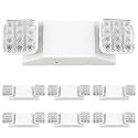 Sunco 6 Pack LED Emergency Lights for Business, Commercial Lighting, Power Outages, Offices, with Backup Battery (90 Minutes), Wall Mount, Hard Wired