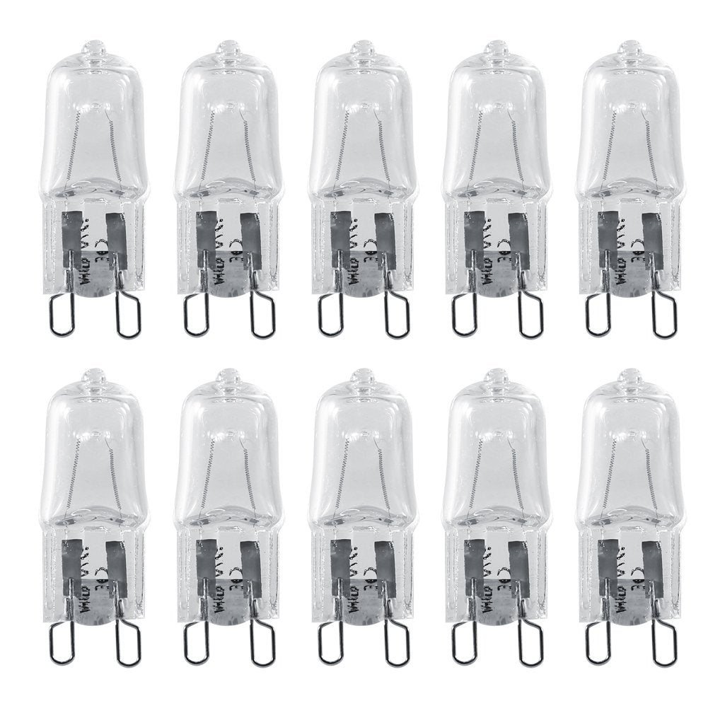 Zerodis G9 Halogen Bulb, 10Pcs G9 Base Halogen Light 120V 40W Lighting Replacement Warm White
