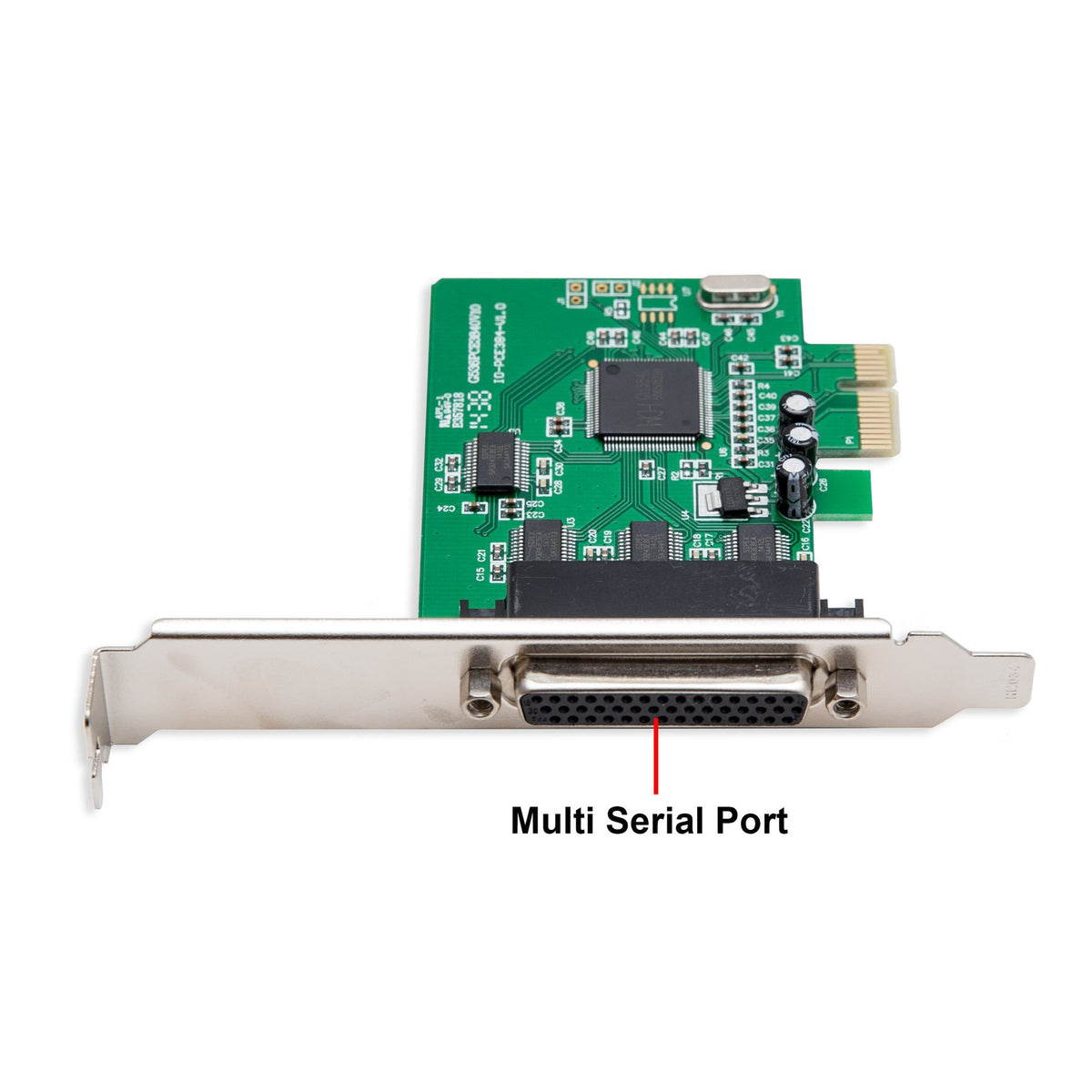 IO Crest 4 Serial Ports PCI-e Controller Card with Fan-Out Cable and Bundled with Low Profile Bracket SI-PEX15038