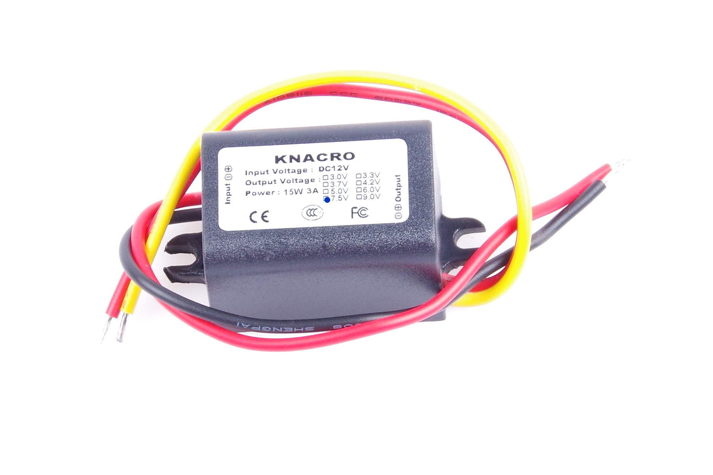 KNACRO DC-DC 12V to 7.5V 3A Step-Down Power Supply Module Car Power Converter Module Synchronous Buck Over-Temperature Over-Current Short Circuit…