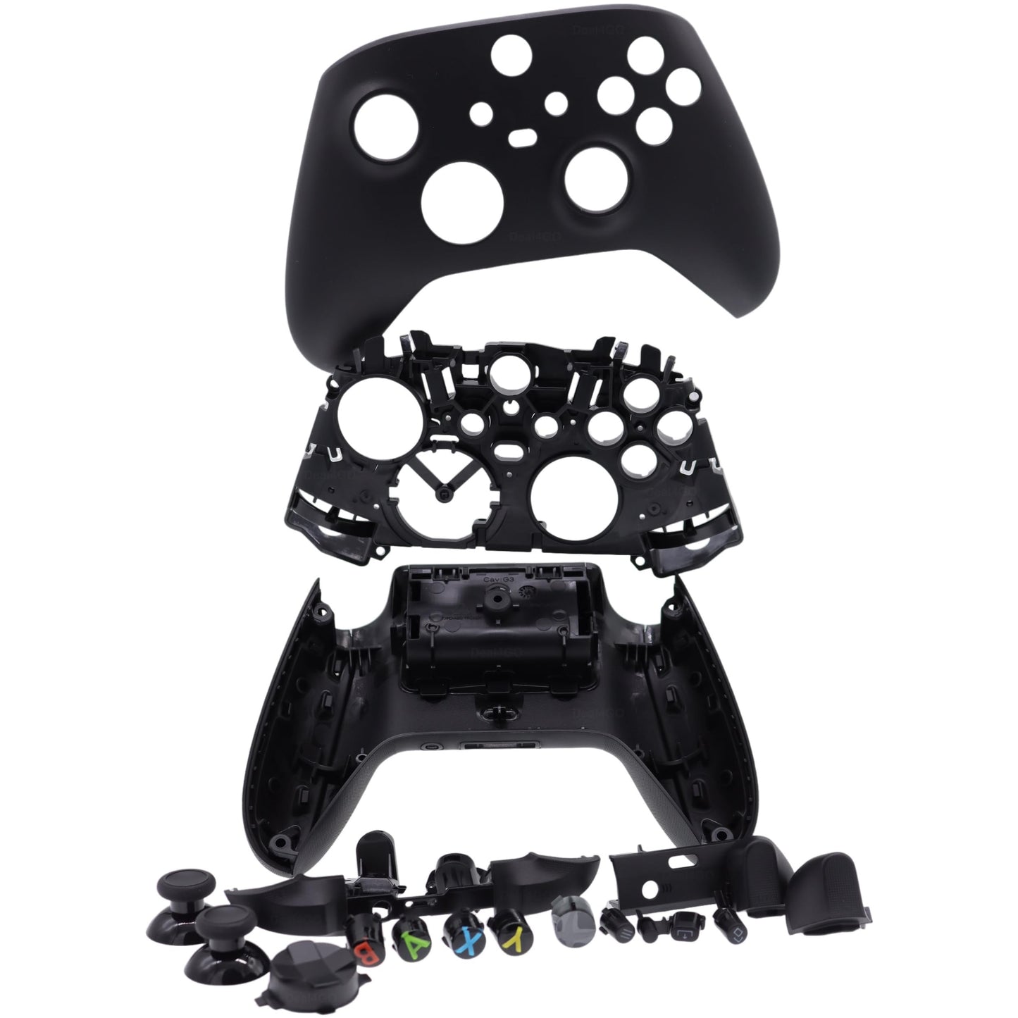 Deal4GO FULL Housing Shell kit w/Trigger Buttons Thumbsticks Bumper D-pad replacement for Xbox Series X|S Controller - Black, M1140515