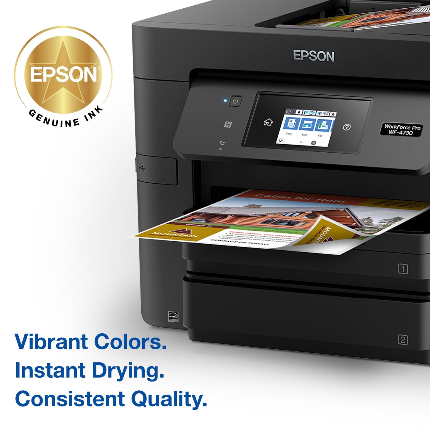 EPSON 802 DURABrite Ultra Ink High Capacity Yellow Cartridge (T802XL420-S) Works with WorkForce Pro WF-4720, 4730, 4734, 4740