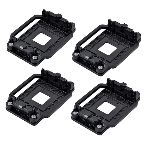 uxcell Plastic AMD CPU Fan Heatsink Bracket Base Socket 4pcs Black for AM2 AM3 AM2 AM3